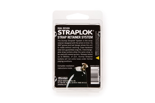 Dunlop - SLS1033BK Straplok Dual Design Strap Retainer System, Black