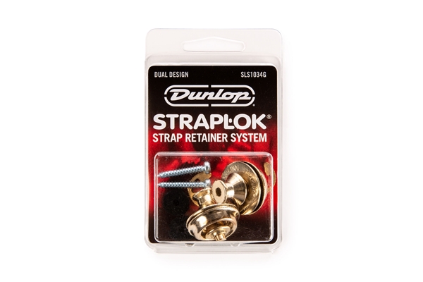 Dunlop - SLS1034G Straplok Dual Design Strap Retainer System, Gold