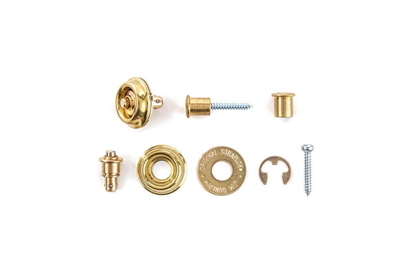 Dunlop - SLS1402BR Straplok Flush Mount Strap Retainer System, Brass