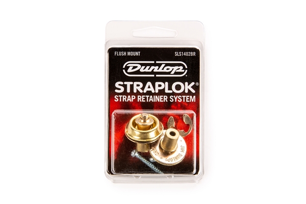 Dunlop - SLS1402BR Straplok Flush Mount Strap Retainer System, Brass
