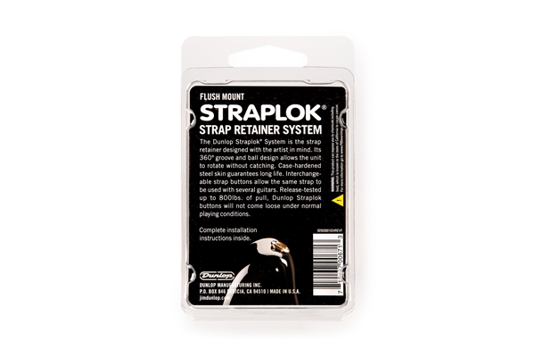 Dunlop - SLS1403BK Straplok Flush Mount Strap Retainer System, Black