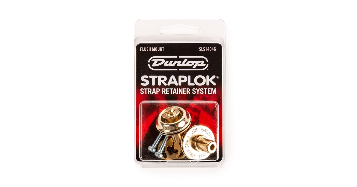 Dunlop SLS1404G Straplok Flush Mount Strap Retainer System, Gold