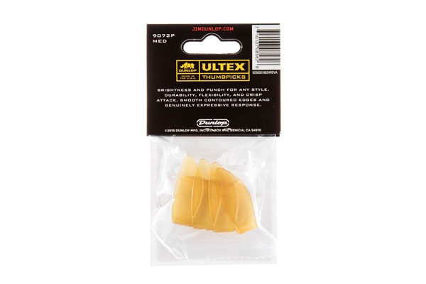 Dunlop - 9072P ULTEX THUMB PICK MEDIUM-PLAYER'S CONFEZIONE DA 4