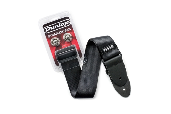 Dunlop SLST001 Straplok Pack, Nickel Dual Design Straplok & Strap