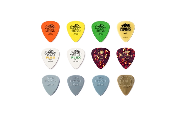 Dunlop - PVP112 Acoustic Variety Pack (busta da 12 plettri)