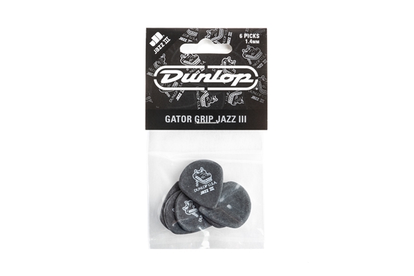 Dunlop - 571P1.4 Gator Grip Jazz III 1.4mm Player Pack/6