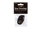 Dunlop 485P-03MD Celluloid Teardrop, Black Medium Player's Pack/12