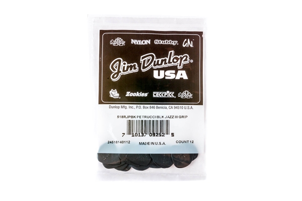 Dunlop - 518RJPBK John Petrucci Primetone Jazz III Black, Bag/12