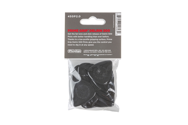 Dunlop - 450P200 Prime Grip Delrin 500 2.0 mm Player's Pack/12