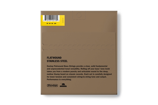 Dunlop - DBFS40100 Flatwound Light Scala lunga Set/4
