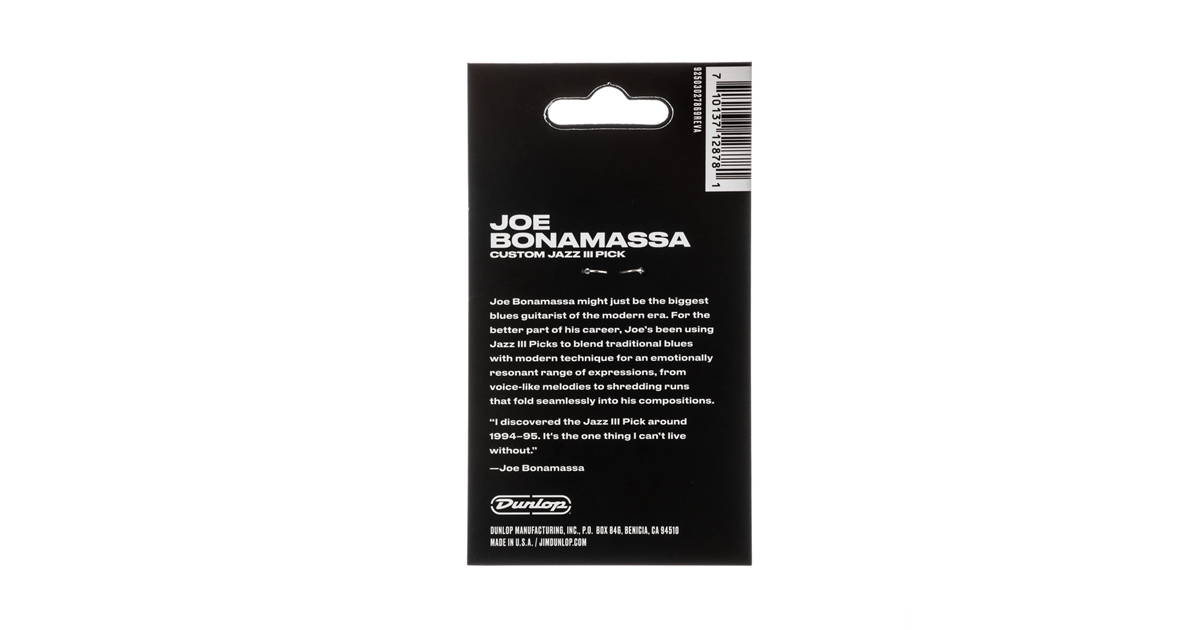 Dunlop PVP121 Joe Bonamassa Custom Jazz III Pick Variety Pack