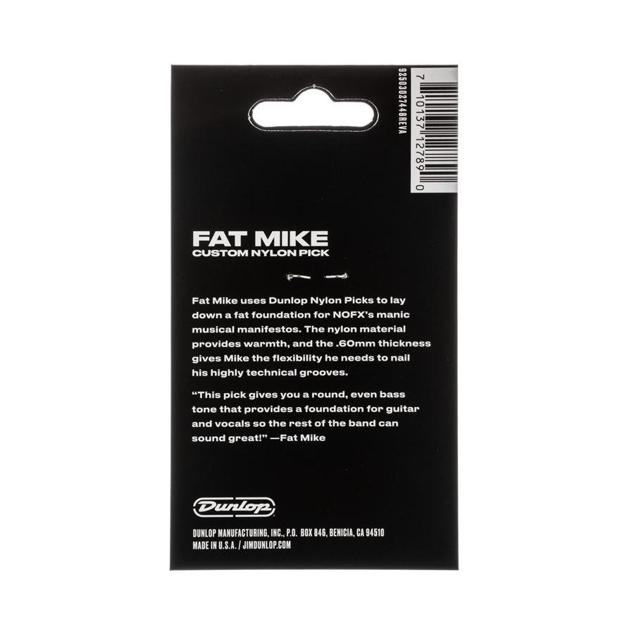 Dunlop 44P060FM Fat Mike Custom Nylon Pick 6pc