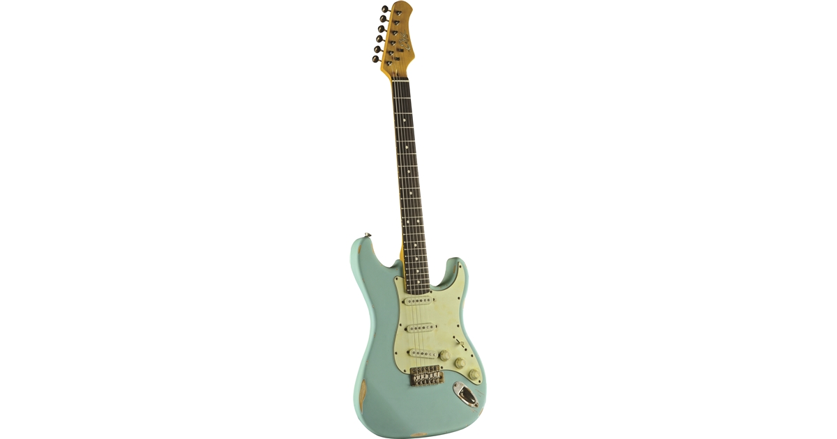 Eko Guitars S-300 Relic Daphne Blue