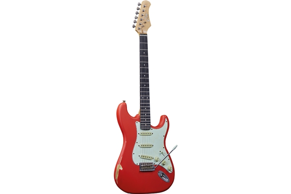 Eko Guitars - S-300 Relic Fiesta Red