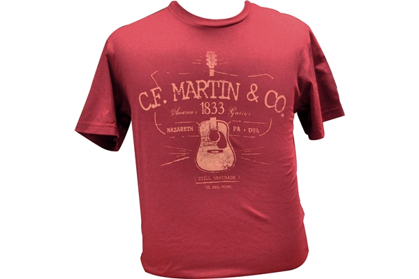 Martin & Co. 18C0003L T-Shirt D-28 Logo, Cardinal, L