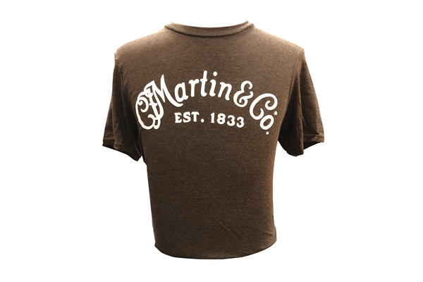 Martin & Co. 18CM0135L T-Shirt Basic Logo, Heather Brown, L