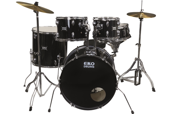 Eko Drums - ED-300 Drum kit Black - 5 pezzi
