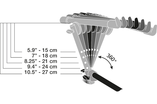 Quik Lok - QLX/3 Coppia di Bracci Aggiuntivi per Supporti a  Quik Lok - QLX/3 Coppia di Bracci Aggiuntivi per Supporti a
