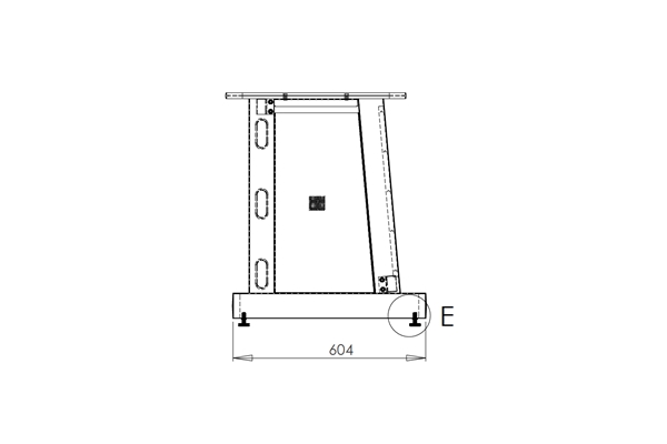 Quik Lok - Z/612 CY Mobile Rack 12u Ripiano Ciliegio
