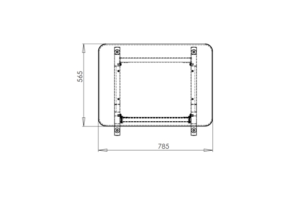 Quik Lok - Z/612 CY Mobile Rack 12u Ripiano Ciliegio
