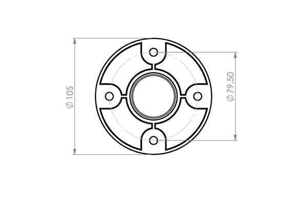 Quik Lok - SC/235 Flangia in alluminio per speaker