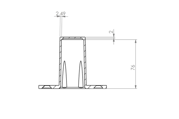 Quik Lok - SC/235 Flangia in alluminio per speaker