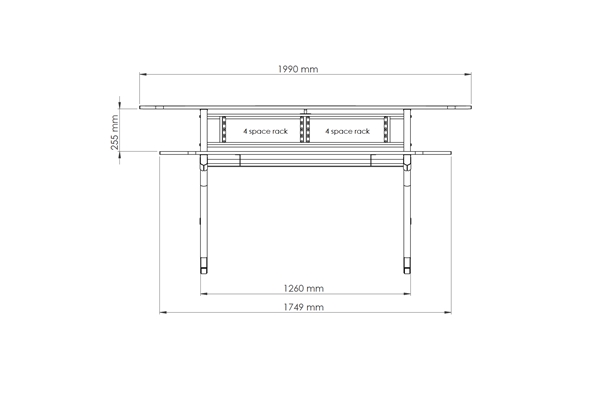 Quik Lok - Z/630 CY Workstation a 2 Ripiani