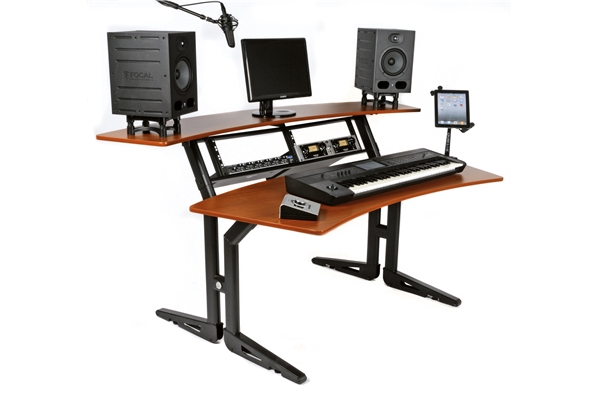 Quik Lok - Z/630 CY Workstation a 2 Ripiani Finitura Ciliegio