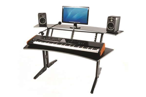 Quik Lok - Z/630 BK Workstation a 2 Ripiani Finitura Black