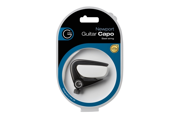 G7TH - Newport 6 String Black Capo