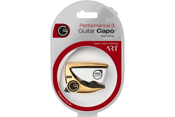 G7TH - Performance 3 ART 6 String 18kt Gold Plated Capo
