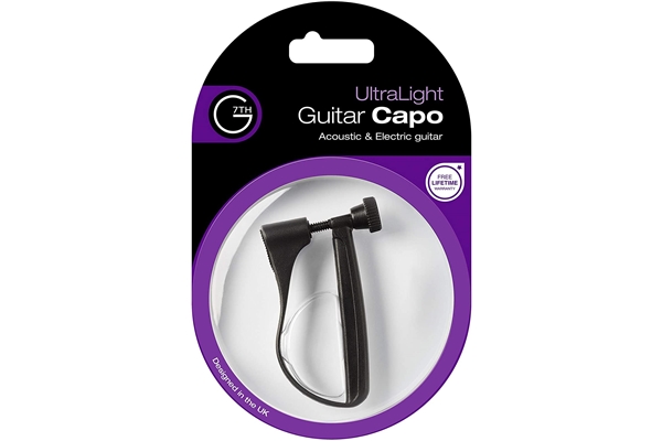 G7TH - UltraLight 6 String Black Capo