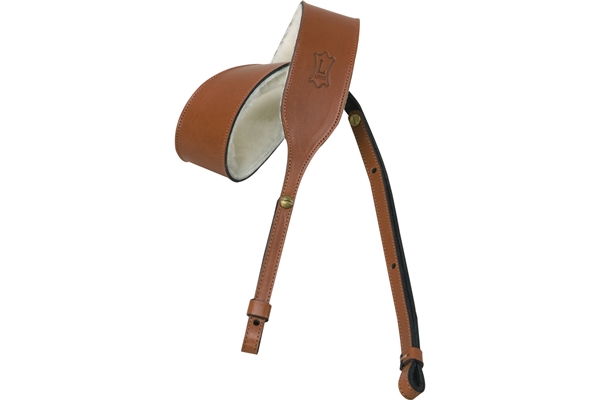 Levy's - PMB32-WAL Tracolla per banjo in pelle conciata al vegetale Walnut 2