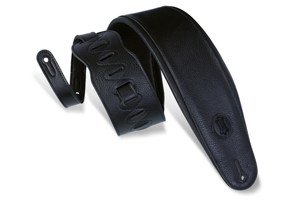 Levy's - MSSB2-4-BLK Tracolla per basso in pelle Signature Black On Black 4 1/2