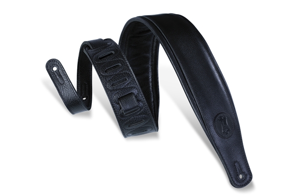 Levy's - MSSB2-BLK Tracolla per basso in pelle Signature Black On Black 3