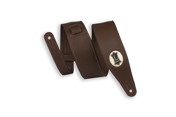 Levy's - M17VGN-DBR Tracolla in ecopelle imbottita Dark Brown 2 1/2