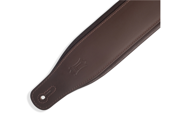 Levy's - M26PD-DBR_DBR Tracolla in pelle pieno fiore imbottita Dark Brown e Dark Brown 3