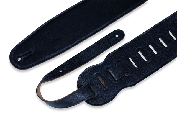 Levy's - M4GF-BLK Tracolla in pelle con retro in pelle scamosciata Black 3 1/2