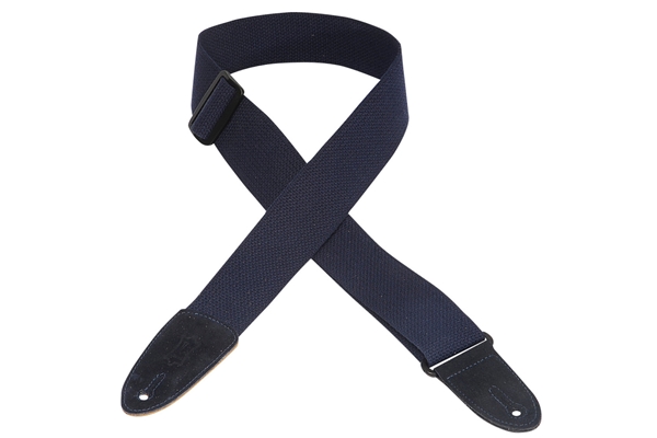 Levy's - MC8-NAV Tracolla in cotone con terminali in pelle scamosciata Navy 2