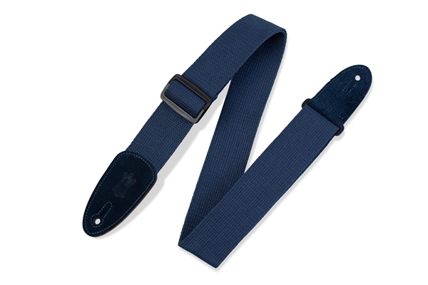 Levy's - MC8-NAV Tracolla in cotone con terminali in pelle scamosciata Navy 2