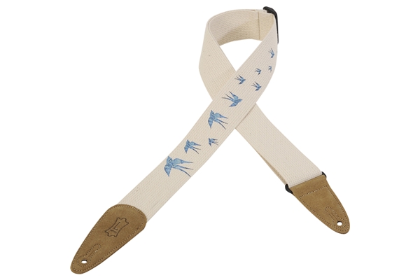 Levy's - MC8U-006 Tracolla in cotone decorata Blue Bird 2