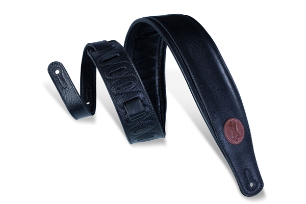 Levy's MSS2-XL-BLK Tracolla XL in pelle imbottita Black 3"