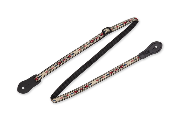 Levy's MJ19UKE-003 Tracolla per ukulele in jacquard Red & Blue 1/2"
