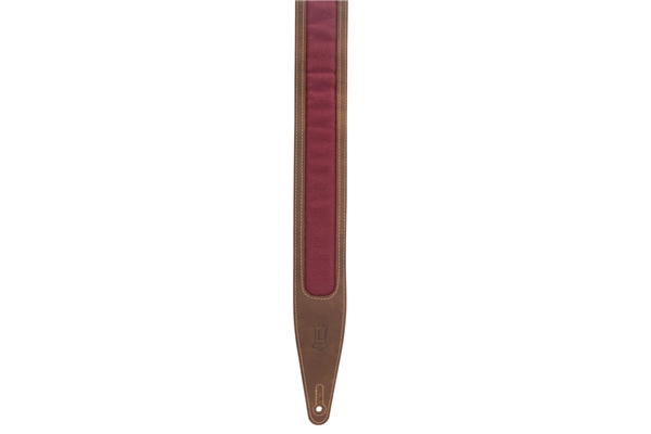 Levy's - M317TRI-BRN-BRG Tracolla in pelle Crazy Horse Brown Burgundy 2 1/2