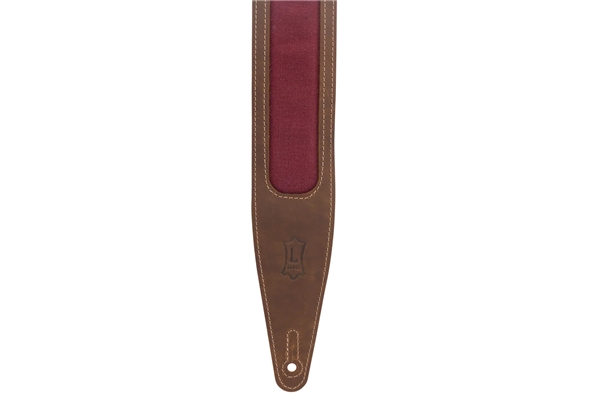 Levy's - M317TRI-BRN-BRG Tracolla in pelle Crazy Horse Brown Burgundy 2 1/2