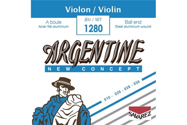 Argentine - 1281 Corda singola MI-1 Liscia in Acciaio Violino