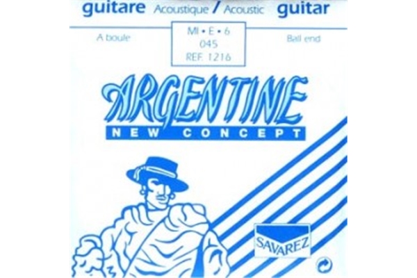 Argentine - 1216 Corda singola MI-6 Avvolta in Acciaio Ball End Chitarra Gypsy