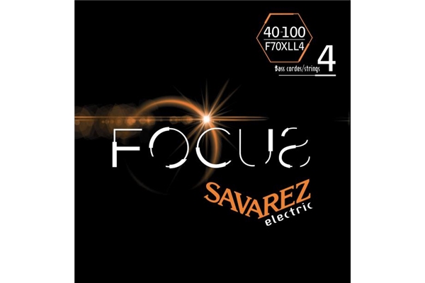 Savarez - F70XLL4 Corde Focus per Basso Elettrico 40-100, Set/4