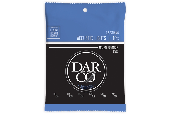 Darco - D500 Darco Acoustic Light 12-Strings Bronze 10-47