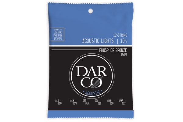 Darco - D200 Darco Acoustic Light 12-Strings Phosphor Bronze 10-47